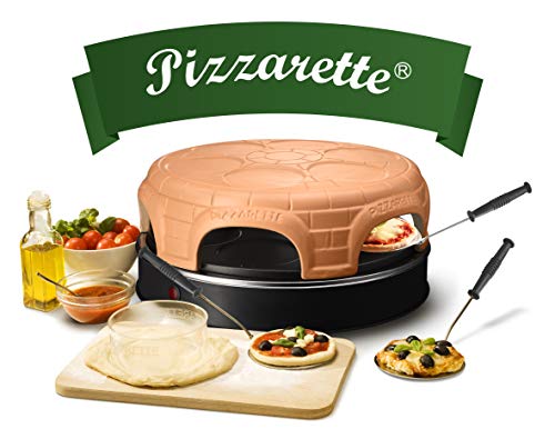 Emerio Pizzaofen, PIZZARETTE das Original, handgemachte Terracotta Tonhaube, patentiertes Design, für Mini-Pizza, echter Familien-Spaß für 6 Personen, PO-115848.1, Tonkuppel von Emerio