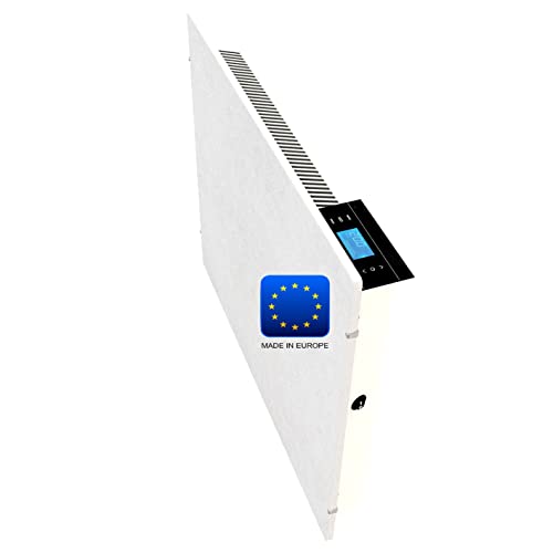 Emerio Speicherstein energiespar Heizgerät, SH-122560, MADE IN EUROPE, perfekte Effizienz aus Infrarot/Konvektor/Heizlüfter, IP24, White Moonstone Design, Wandmontage, 2000 Watt von Emerio