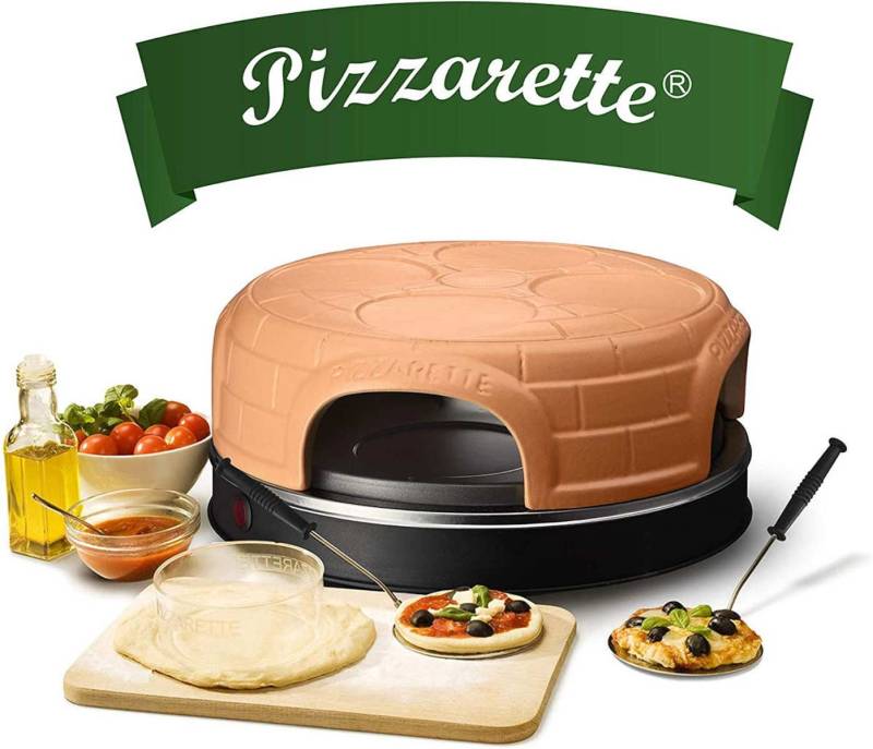 Emerio Standgrill Pizza-Ofen, PIZZARETTE PO-115847.1 für 4 Personen Mini-Pizza, 1100 W von Emerio