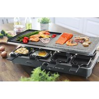 Emerio - Raclette RG-110035 8 Pfännchen, Naturstein und Grillplatte Raclette von Emerio