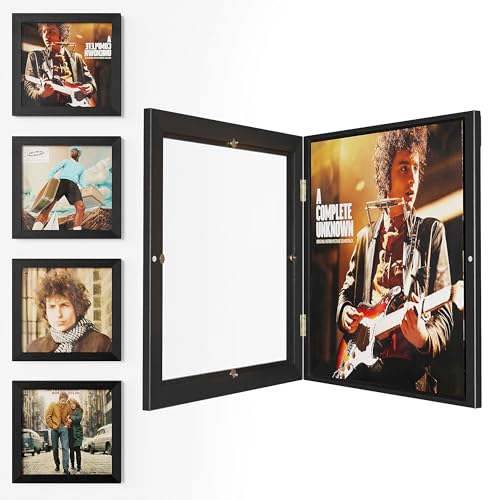 Emfogoo 4er Pack Vinyl Schallplatten Rahmen, Vinyl Wandrahmen Album Rahmen für 12x12 Zoll LP Album Cover Display (Schwarz) von Emfogoo