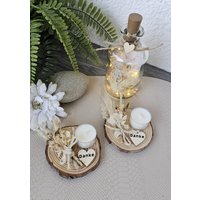 2Er Set Gastgeschenk Trockenblumen Hochzeit Taufe Konfirmation Danke Wunschfarbe Mitgebsel von EmiLillyDesign