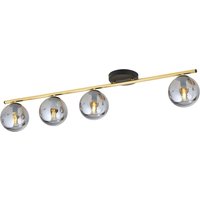 Deckenlampe 4-flammig 100 cm lang Kugelschirme Rauchglas Deckenlampe 4-flammig 100 cm lang Kugelschirme Rauchglas von Emibig