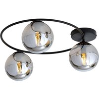 Deckenlampe Rauchglas Metall 3-flammig rund Ø 47 cm von Emibig