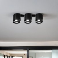 Deckenlampe Schwarz Metall Design rund 3x GU10 von Emibig