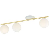 Deckenlampe Weiß Gold 80 cm Glas Metall dekorativ von Emibig