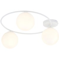 Deckenlampe Weiß H: 20 cm Ø 47 cm 3-flammig von Emibig