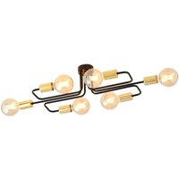 Deckenleuchte Schwarz Gold 55 cm lang Metall NIELS Deckenleuchte Schwarz Gold 55 cm lang Metall NIELS von Emibig