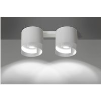 Deckenleuchte Weiß Metall Design rund 2x GU10 von Emibig