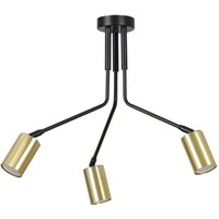 Deckenstrahler 3 flammig GU10 Schwarz Gold Modern von Emibig