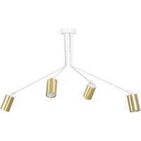 Deckenstrahler 4 flammig GU10 Weiß Gold Spot von Emibig