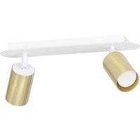 Deckenstrahler Weiß Gold 2x GU10 Modern ELLIOT Spot von Emibig