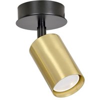 Deckenstrahler klein GU10 Schwarz Gold Ø8cm Metall von Emibig