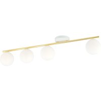 Elegante Deckenleuchte Weiß Gold 100 cm lang BEPPE von Emibig