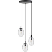 Hängelampe 3-flammig verstellbar Glas E14 Esstisch von Emibig