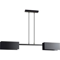 Hängelampe Metall Schwarz 2x E27 verstellbar Esszimmer von Emibig