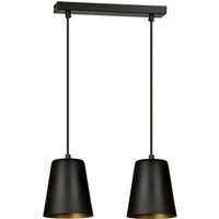 Hängelampe Schwarz Gold Metall Retro 2-flammig E27 Hängelampe Schwarz Gold Metall Retro 2-flammig E27 von Emibig