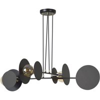 Hängelampe Schwarz verstellbar Metall 4x E27 Modern von Emibig
