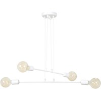 Hängelampe Weiß verstellbar Metall Retro Pendelleuchte von Emibig