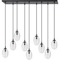 Hängelampe groß 100 cm 9x E14 Glas höhenverstellbar von Emibig