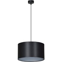 Hängelampe verstellbar Schwarz Silber Stoff Ø35cm von Emibig