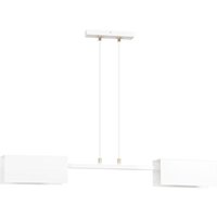 Hängeleuchte Metall Weiß Modern Design 2x E27 von Emibig
