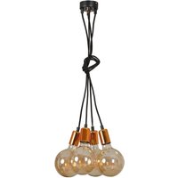 Pendellampe Kupfer Schwarz Retro Design 4x E27 von Emibig