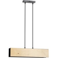 Pendelleuchte Holz Metall verstellbar 2x E27 Natur von Emibig