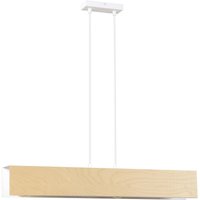 Pendelleuchte Holz Metall verstellbar 3x E27 Natur Weiß Pendelleuchte Holz Metall verstellbar 3x E27 Natur Weiß von Emibig