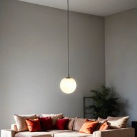 Pendelleuchte Kugelschirm Schwarz Weiß Gold E14 von Emibig