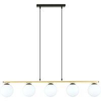 Pendelleuchte Schwarz Weiß Gold E14 Glas Metall 105 cm lang von Emibig