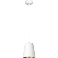 Pendelleuchte Weiß Gold Metall Retro flexibel E27 von Emibig