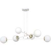 Pendelleuchte Weiß verstellbar Modern 6x E27 Wohnzimmer von Emibig