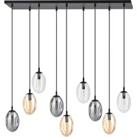 Pendelleuchte groß Rauchglas 100 cm lang 9x E14 CARLU von Emibig