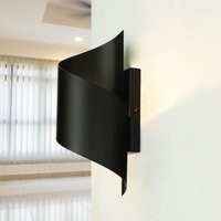Stylische Wandleuchte Schwarz Metall Design up down von Emibig