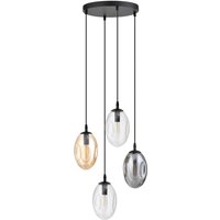 Verstellbare Pendelleuchte CARLU Glas 4-flammig E14 Verstellbare Pendelleuchte CARLU Glas 4-flammig E14 von Emibig