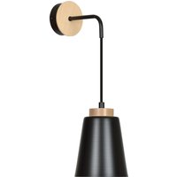 Wandlampe Schwarz Metall Holz Skandinavisch ROGER von Emibig
