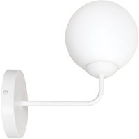 Weiße Wandlampe Modern Glas Kugel E14 SENARA Wohnzimmer von Emibig