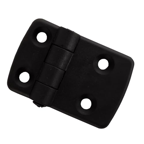 Scharnier schwarz 180° aus verstärktem Polyamid mit Montagelöchern | für Türen, Möbel und Türen | robustes Klappscharnier für Haushalt und Industrie | 2 Stück von Emica