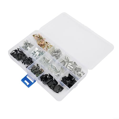 100 Stück Auto U Clip Metallverkleidung Panel Federklemmen 10 verschiedene Größen für Ersatzteile Kompatibel mit A5 und Serie (100 Stück) von Emiif