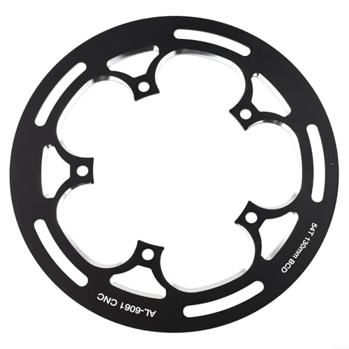 130 mm für BCD Aluminium-Kettenblattschutz schützt das Kettenblatt vor Kratzern, hält Kleidung sauber (schwarz) von Emiif