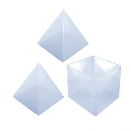 15 cm 3D-Pyramiden-Silikon für DIY-Harz-Bastelarbeiten, ideal für Heimdekoration, Kerzenhalter und einzigartige Aufbewahrungslösungen (2 Stück + 1 Stück) von Emiif