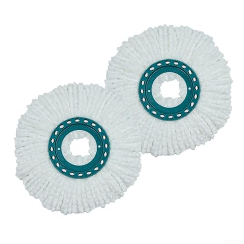 2 Stück Ersatzkopf Twisting Disc Mop Fit für Leifheit Mikrofaser Clean Disc Mop Rotierende Wischmopp Tuch von Emiif