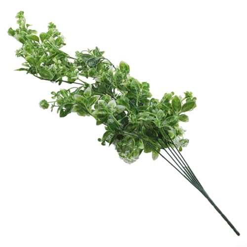 2 künstliche künstliche Blumen mit Weide zum Aufhängen an Decken, Wänden und kreativen Innen- und Außeneinrichtungen (weiß) von Emiif