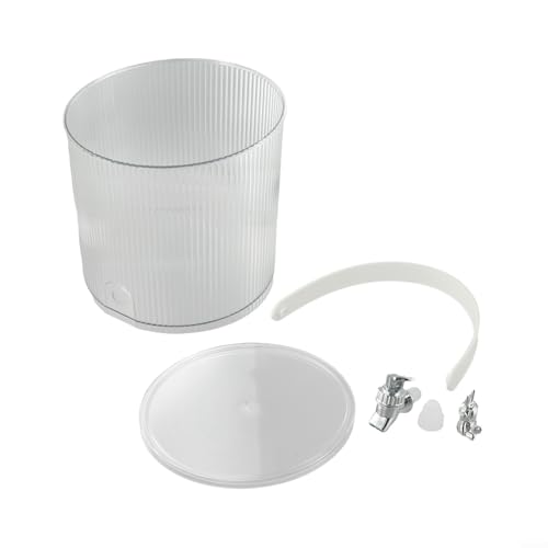 3 5L/5L Getränkekübel mit praktischem Wasserhahn für müheloses Servieren von Getränken bei jeder Veranstaltung (weiß 3,5 l) von Emiif