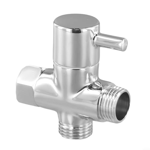 3-Wege-Messing-Umstellventil für Handbrause und fest für Duschen mit Chrom-Finish von Emiif