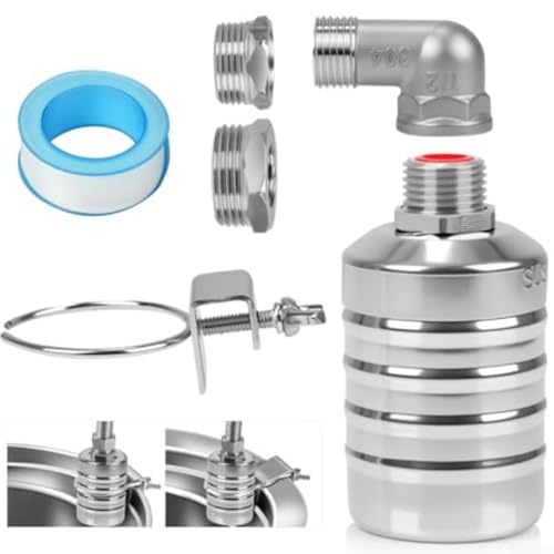 304 Edelstahl für automatisches Schwimmerventil mit komplettem Adapter-Set für Wassermanagement-Projekte von Emiif