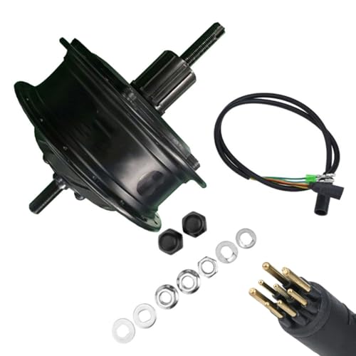 36 V/48 V 350 W Hinterradnabenmotor für E-Bike, bürstenloser Kassettenantrieb für 8–10 Gänge, 135 mm Dropout-kompatibel, schwarz (36 V 350 W) von Emiif