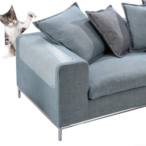 4 x transparente Schutzmatten für Katzenkratzer, transparente Vinylabdeckung für Sofas, Stühle und Polstermöbel, Schutz (15 x 40 cm) von Emiif
