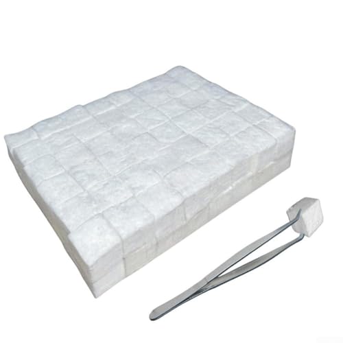 96-teiliges Kaminfaser-Baumwollblock-Set mit Pinzette zum Anzünden von Feuer und dekorativen Displays von Emiif